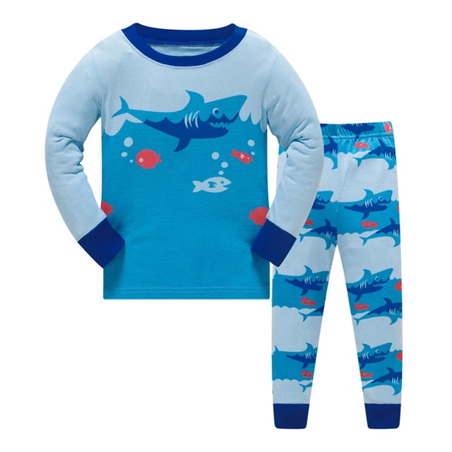 Ensemble de Pyjama pour Garçons - Ensemble de Nuit pour Tout-Petits 2 Pcs, Manches Longues, pour Enfants