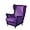 Purple, variant on Wing Chair Slipcovers, 2 Piece Stretch Wingback Chair Cover Soft Velvet Armchair Covers with Elastic Bottom for Living Room Bedroom