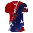 thumbnail image 5 of BiZtdJrK Men's American USA Flag Patriotic T-Shirts 4th of July Outfits Cotton Summer Short Sleeve Shirt Big and Tall Tops Multicolor S Spring Savings, 5 of 6