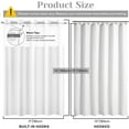 thumbnail image 5 of Waffle Weave Hookless Shower Curtain with Snap in Liner, DawnJoanHD White Polyester Fabric Shower Curtains with See Through Top Window, 71" x 74", 5 of 9