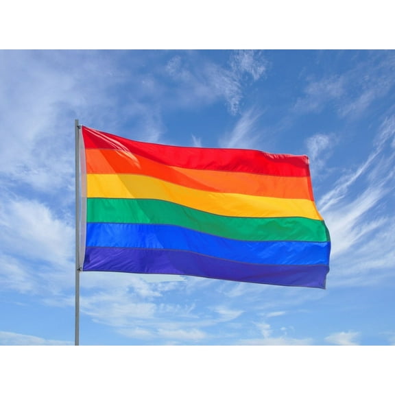 CozyBox 3' x 5' Polyester Rainbow Pride Outdoor Flag
