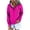 Hot Pink, variant on LEAVINGSUO Winter Coats for Women,Women's Fashion Printed Pocket Long Sleeve Blouse Casual Tops Sweatershirt Button Hoodies