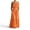 Orange, variant on Costeam Women Outfit High Waist Wide Swing Maxi Skirt Set Sleeveless Tank Top Loose Fit Flowly Lightweight Breathable Solid Color Casual Vacation Clothing Set