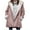 002-Upgrade- Pink, variant on Fanxing Teen Girls Plus Size Suede Leather Coat Winter Warm Sherpa Fleece Lined Suede Hooded Parka Coats Mid Length Cozy Fuzzy Pea Coat Army Green,L