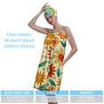 thumbnail image 4 of Colevkie 2 Pieces Bath Wrap Set Bath Skirt & Shower Cap for Women Beach Towel Hair Drying Cap Adjustable Quick Drying for Bathroom Sauna Hotel Travel Portable Printed Colorful Florals Pattern, 4 of 8