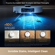 DREAME X60 Ultra Kit Robot Vacuum and Mop,35000Pa Suction, 100% Detangling,3.13in Ultra-Thin Design, 3.47in Obstacle Clearing, Self Emptying&Refilling, Mop Self-Cleaning, Obstacle Avoidance, White