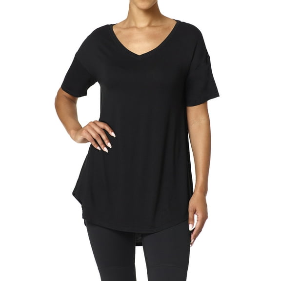 No nonsense Women's Perfect Legging Tee, Black, Large