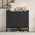 thumbnail image 5 of Homfa 7-Tier Shoe Cabinet with 3 Doors, 47.9” Wide Shoe Rack with 4 Adjustable Shelves, Shoe Organizer Cabinet for Entryway Living Room, Black, 5 of 7