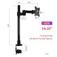 thumbnail image 2 of Bras de Bureau pour Moniteur 10-27 Pouces en Acier, Support de Téléviseur Lcd Simple, Inclinaison, Rotation 360°, Réglable, 2 of 6