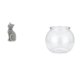 thumbnail image 1 of Estatua De Gato De Resina, Figura Decorativa, Escultura De Animal Para Entrada, Estantería, Sala De Estar, Dormitorio Con Pecera Pequeña Transparente, Adorno Para El Hogar, Pecera DIY,, 1 of 8