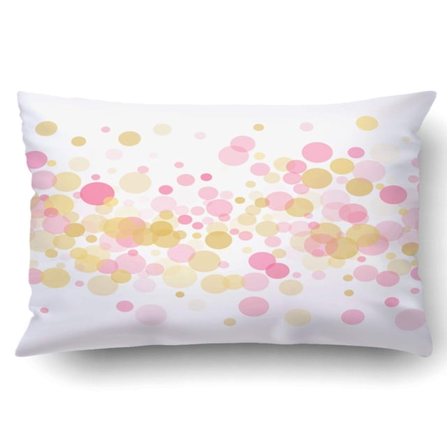 Confeti de oro rosa ABPHQTO círculo decoración funda de almohada 50x75 cm