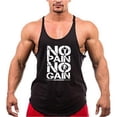 thumbnail image 1 of Men's Workout Stringer Tank Tops Muscle Gym Bodybuilding Fitness Sleeveless Training Y Back Tops For, 1 of 2