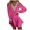 Hot Pink dresses for women 2023, variant on Wycnly Dresses for Women Party Sexy Lace Trim Cotton Linen Cold Shoulder Tshirt Mini Dresses V-Neck Long Sleeve Solid Summer Short Formal Dress Hot Pink m
