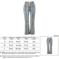 thumbnail image 2 of Pantalones Peludos Desgastados Pantalones peludos desgastados para damas Cintura con cordón Estilo vintage Traje diario informal Cgtredaw Azul S para Mujer, 2 of 8