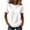 #096-White, variant on Summer Tops for Women 3/4 Sleeve V Neck, Lace Trim Flax Blouses, Loose Fit Casual Solid Color Summer T-shirts for Office Work and Daily Wear