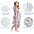 thumbnail image 7 of Red Football Event Elements Pattern Hooded Bath Towel，60"x35" for Ages 3 To 12 Kids, Quick Dry Lightweight Soft Microfiber Hood Beach Towel Cover Up for Kids, 7 of 7