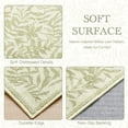 thumbnail image 3 of TURCURNO Washable Bedroom Rugs 5x7 Botanical Willow Leaf Print Cream Green Area Rugs for Living Room Non Slip Soft Low Pile Neutral Boho Farmhouse Rugs, 3 of 10