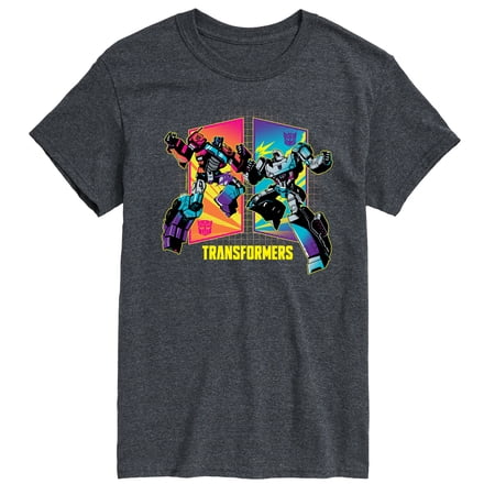 Transformers - Optimus Prime and Megatron Battle Clash Short Sleeve Graphic T-Shirt