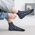 thumbnail image 6 of Breathable Athletic Socks Stars Navy Blue White Cushioned Quarter Socks for Men Women, 6 of 7