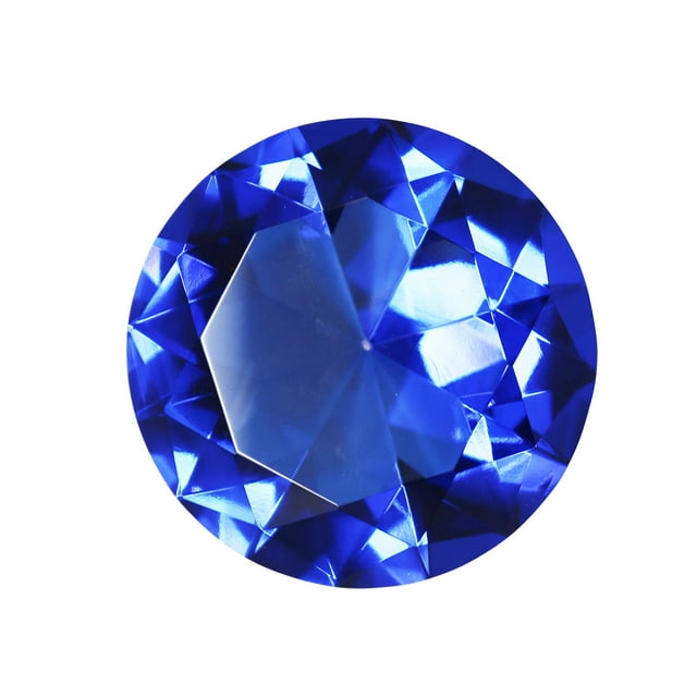 Sagebrook Home Glass Diamond Decor, 4.75", Blue