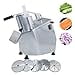 thumbnail image 3 of Hakka Commercial Vegetable Cutter, Automatic Electric Food Processor Multi-Function Cheese Grating Machine with 2 Feeding Holes Stainless Steel Carrots Potato Onion Slicer with 5-Blades, 550W 110V, 3 of 4