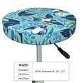 thumbnail image 4 of Bingfone13 Inch Padded Round Bar Stool Cover Cushion With Elastic Fabric Round Chair Seat - Flying Swallows, 4 of 7