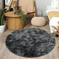 thumbnail image 2 of YEERSWAG 4'x4' Round Rugs for Bedroom,Fluffy Circle Rugs for Living Room,Home Decor Shaggy Carpet Fuzzy Plush Rug, 2 of 8