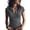 Dark Gray, variant on Women'S Short Sleeve Tops Casual V Neck Half Quarter Zip Pullover Shirts Tops Athletic Work Top Navy Blue S
