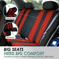 thumbnail image 4 of FH Group Striped Polyester Fabric Car Seat Cover, Universal Red Full Set Seat Covers with Air Freshener, 4 of 10