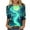 QR1-Blue, variant on VKOYWKM Halloween Shirts for Women 3/4 Sleeve Halloween Graphic T Shirts Loose Fit Crew Neck T-Shirts Halloween Costumes