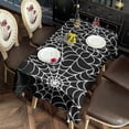 thumbnail image 2 of Halloween Spider Web Pattern Rectangle Tablecloth 60"x120",Waterproof Polyester Rectangle Table Cloth, Wipeable Spillproof Polyester Tablecloth for Dining, Camping, Indoor and Outdoor, 2 of 6