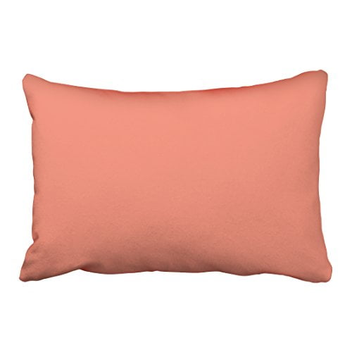 WinHome Decorative Solid Color Coral Throw Pillow Covers for Sofa or