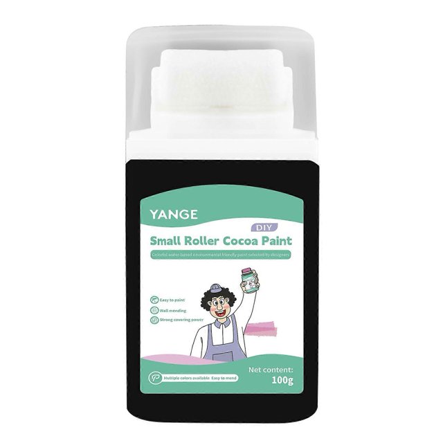 Small Roller Brush Touch-Up Paint, 100g White Paint For Wall Repair, Wall Stains Graffitis & Dirty Cover Paint