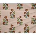 thumbnail image 4 of oneOone Polyester Lycra Fabric Leaves & Floral Block Printed Fabric 1 Yard 56 Inch Wide, 4 of 4