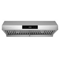 Hauslane | Chef Series 30" PS18 Under Cabinet Range Hood, Stainless Steel | Pro Performance | Contemporary Design, Touch Screen, Dishwasher Safe Baffle Filters, LED Lamps, 3-Way Venting