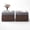 Gray, variant on VENTOPYR Woven Water Hyacinth Square Ottoman Coffee Table with Dark Gray Fabric Cushion