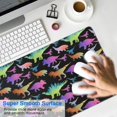 thumbnail image 4 of Long Mouse Pads for Desk,Black Colorful Dinosaurs Pattern Desk Mats on Top Of Desks, Desk Mouse Pad Extra Large with 3mm Non-Slip Base and Stitched Edge for Gaming,Office,Work,Home 31.5"x11.8", 4 of 6