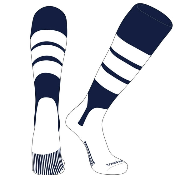 PEAR SOX OTC Baseball Softball Stirrup Socks (C, 5in) Navy, White