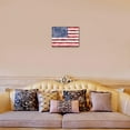 thumbnail image 4 of American Flag Wall Art Retro US Flag Canvas Pictures Vintage National Flag Artwork the Stars and the Stripes Canvas Prints for Office Living Room Home Decor Framed Ready to Hang 12"x16", 4 of 6