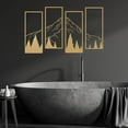 thumbnail image 5 of ruelen 4 Pcs Metal Mountain and Forest Wall Decor Line Drawing Wall Art Abstract Minimalist Wall Decor Rustic Nature Home Wall Art Sculpture for Home Office Bedroom Bathroom Living Room (Gold, Small), 5 of 7