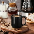 thumbnail image 4 of Malacasa Stoneware Coffee Mugs Set, 12 oz Coffee Cups Set of 4, Dishwasher & Microwave Safe, Black, 4 of 9