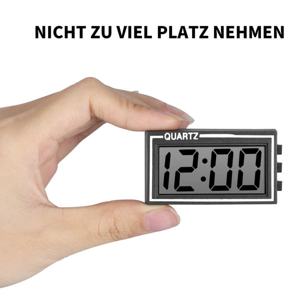 2 Pièces Noir Numérique LCD Tableau de Bord Horloge Table de