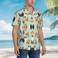 thumbnail image 6 of Australian Shepherd Pizza Funny Cute Men'S 3d Print Casual Button Down Shirts, Novelty Hawaiian Short Sleeves M, 6 of 8