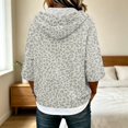 thumbnail image 7 of Trgacdwlo Womens 3/4 Sleeve Hoodies Pullover Leopard Print Pullover Sweaters for Women with Drawstring Fall Winter Streetwear Oversized Hoodies for Women, 7 of 7