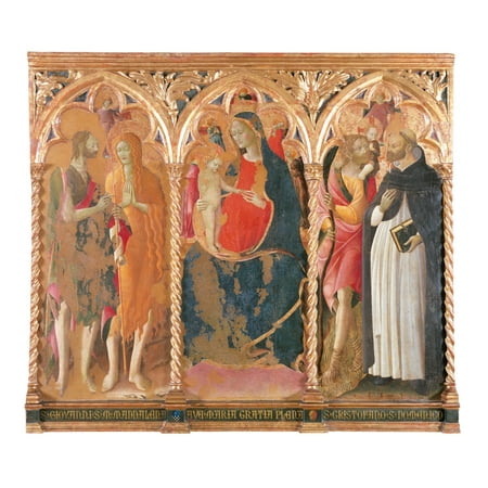 Madonna With Child And The Sts John Baptist And Mary Magdalene Canvas...