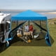 thumbnail image 4 of Costway 3x3m Carpa Plegable Instantáneo de Exterior Tienda de Patas Inclinadas con Paredes Laterales Altura Regulable para Patio Playa, 4 of 10
