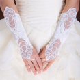 thumbnail image 2 of SAILING Guantes de encaje nupcial Protector solar Ópera Fiesta de noche Cosplay Años 20 Manoplas de satén, 2 of 5