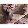 thumbnail image 4 of Ambesonne Flower Quilted Bedspread Set 3 Pcs, Spring Blossom on Wood, King Size, Pink Brown, 4 of 5