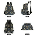 thumbnail image 4 of FORMRS Mini Backpack Purse for Women Quilted Travel Daypack Casual Shoulder Bag, Blue Art Pattern, 4 of 7