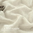 thumbnail image 3 of Natural Ivory Linen Semi Sheer Curtains 84 inch Length, Cream Light Filtering Soft Thick Neutral Living Room Drapes with Bronze Grommet for Bedroom/Farmhouse, 2 Panels, 52 x 84 Inch, 3 of 5